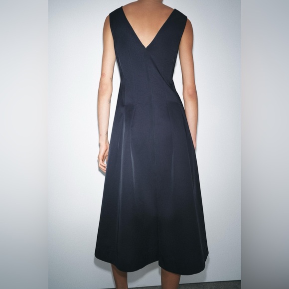 Zara collection  ZIP-UP MIDI DRESS  NWT
 , sz : large - Picture 3 of 11